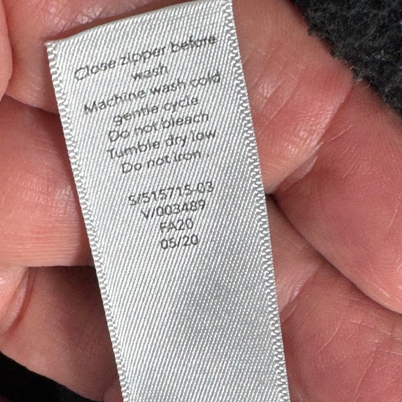 Athleta Black Zip Front High Neck Fleece Jacket Sz 2X - Picture 7 of 7